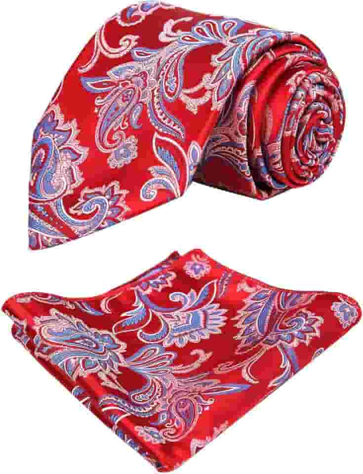 Conjunto de gravata floral casual com gravata Paisley