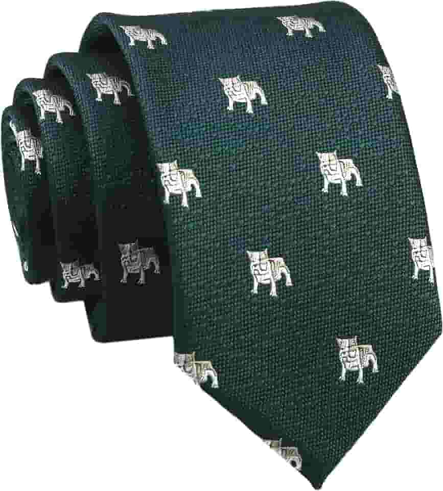 Gravata masculina com estampa de animal bordada casual feita à mão diária skinny