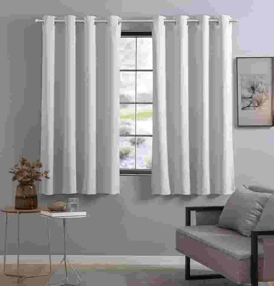 Cortina Tecido Blackout Corta Luz 80% 2,70 X 1,60m (Branco Gelo)