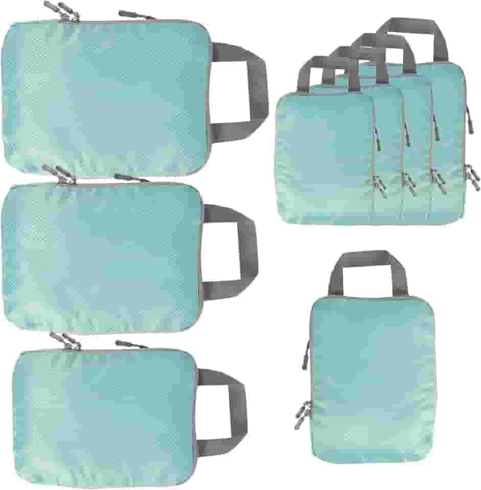 8 unidades de cubos de compressão para organizadores de viagem organizadores para acessórios de viagem cubo organizador de mala reutilizável para malas de viagem