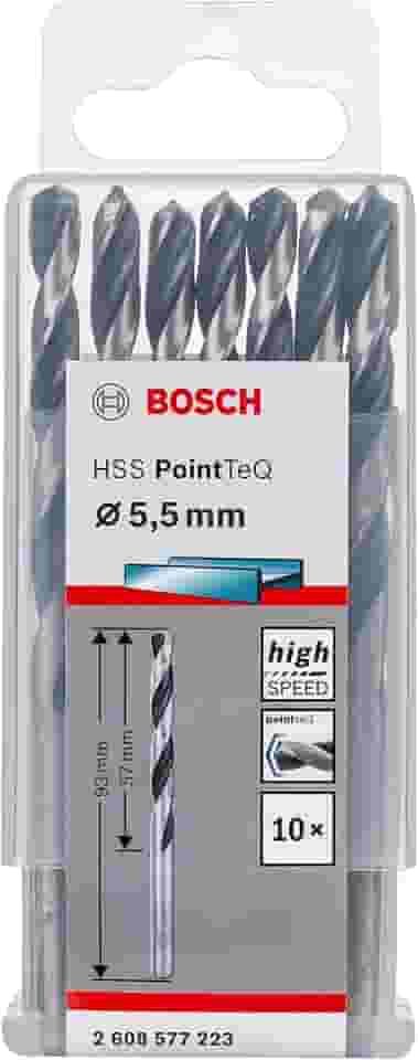 Bosch Brocas Metal Aço Rápido HSS-PointTeQ 5,5mm