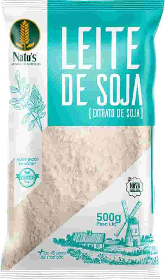 Natu's, Leite de Soja (Extrato de Soja), Vegano, Sabor Original, 500 Gramas