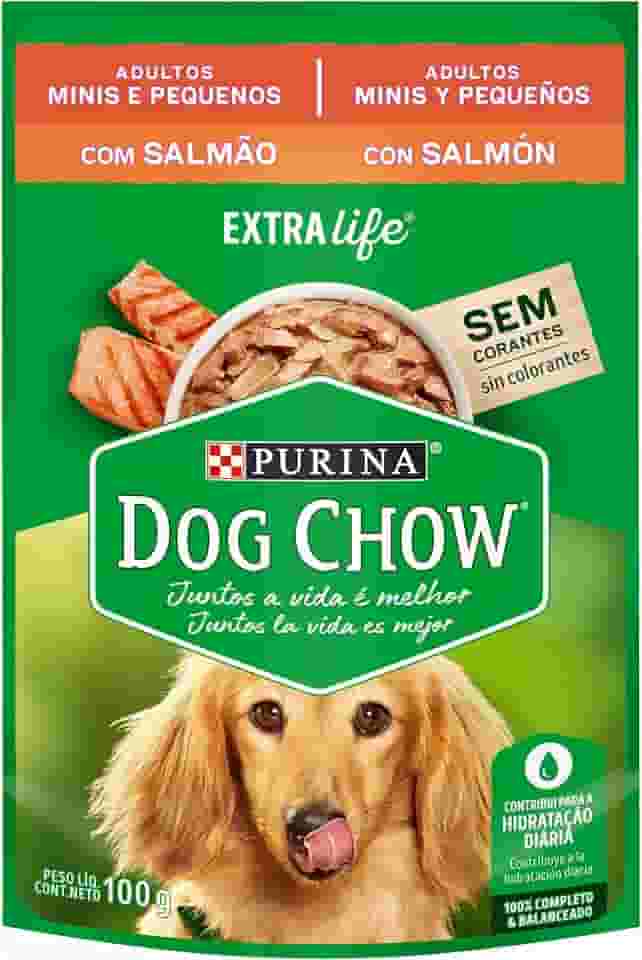 Dog Chow Ração Úmida Cães Adultos Pequenos Dog Chow Salmão 100G