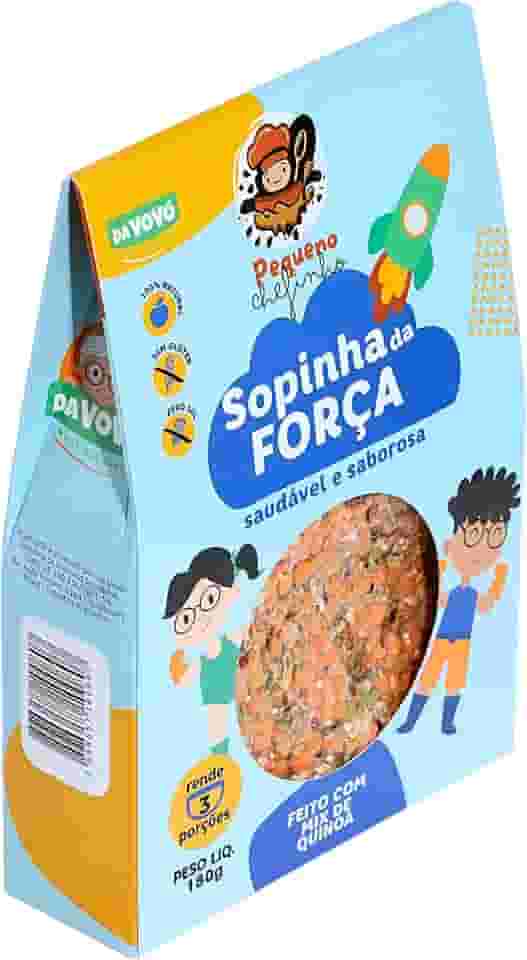 Da Vovó, Sopinha da Força, Pequeno Chefinho, Rende 3 porções, Pronto em 15 minutos, Alimentação saudável infantil, 180 Gramas