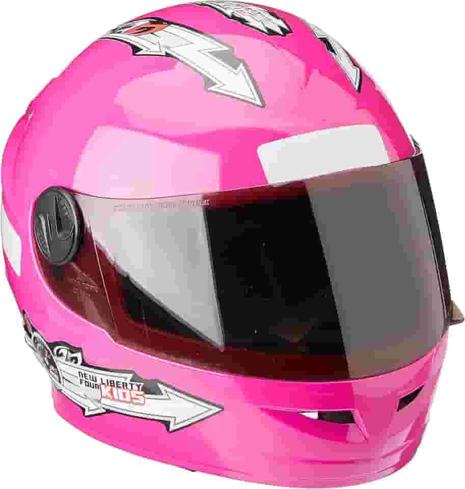 CAPACETE FECHADO PRO TORK LIBERTY FOR KIDS SOLID ROSA TAM. 54 VIS. FUMÊ
