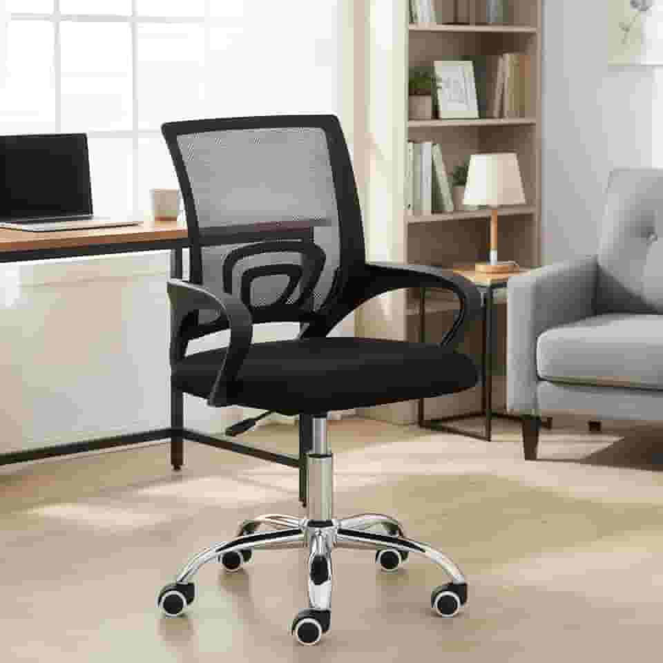 Cadeira De Escritório Giratória Com Altura Ajustável