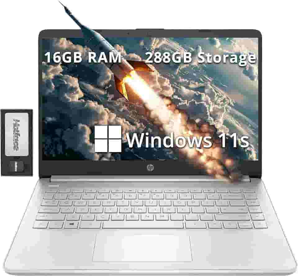 HP Stream Laptop BrightView HD de 14 polegadas, Intel Pentium Silver N5030, 16 GB de RAM, armazenamento de 288 GB (SSD de 128 GB + conjunto de estação de ancoragem de 160 GB), gráficos Intel UHD,