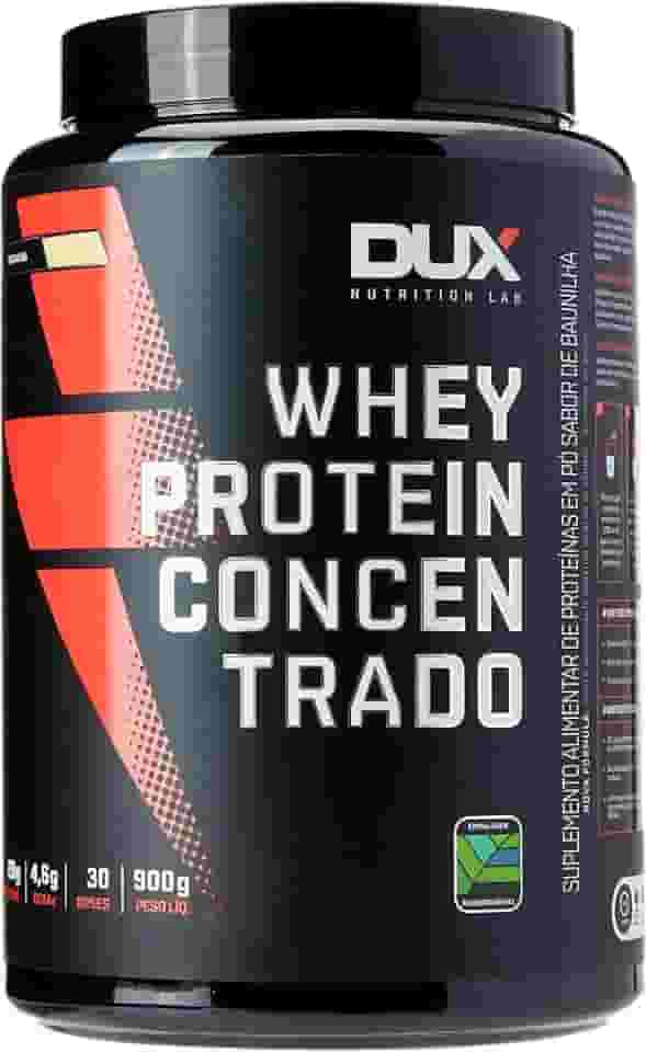 Whey Protein Concentrado Baunilha Pote 900g – Contribui para o Ganho Muscular Hipertrofia – Dux Human Health (Embalagem pode variar)