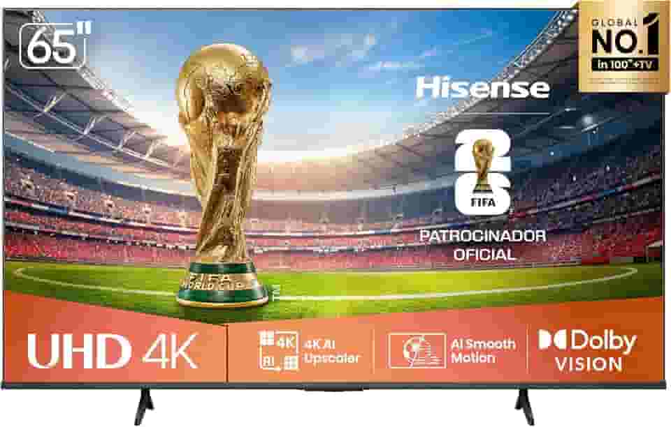 Hisense Smart TV 4K 65" Polegadas 65A6NV com Dolby Vision, HDR10, HLG, DTS Virtual X, Compatibilidade Alexa e Google Home