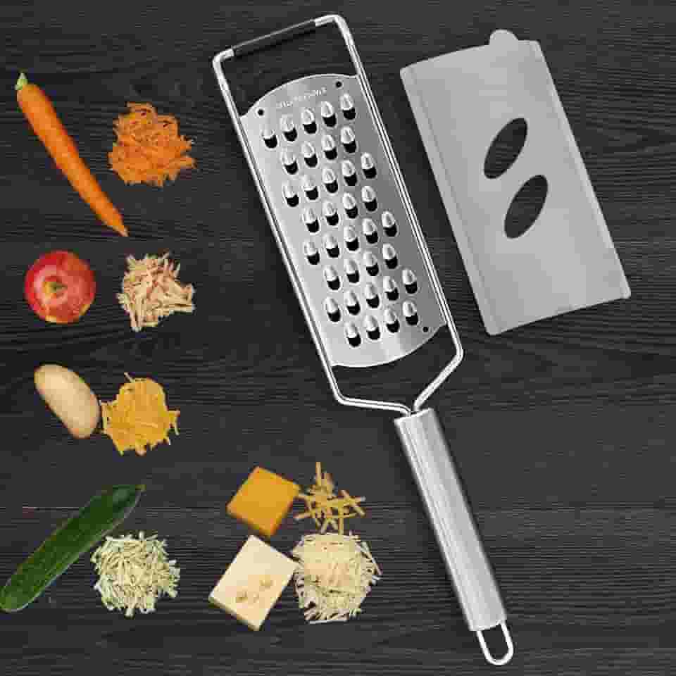 Ralador profissional extragrosso para batata, abobrinha, cenoura, maçã, repolho e queijo, ralador de cozinha com lâmina afiada de aço inoxidável (extragrosso)