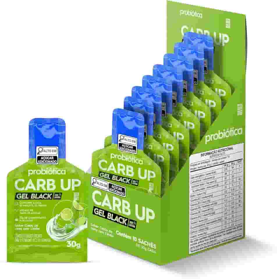 Probiótica Carb Up Black Gel (300G) Caixa 10 Unidades Caldo De Cana C/Limão