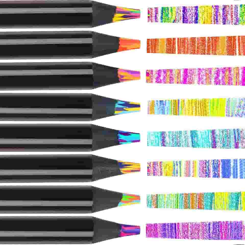 Lápis de Cor Jumbo para Adultos Multicoloridos Desenho Artístico Colorir Esbocar Pré-afiados