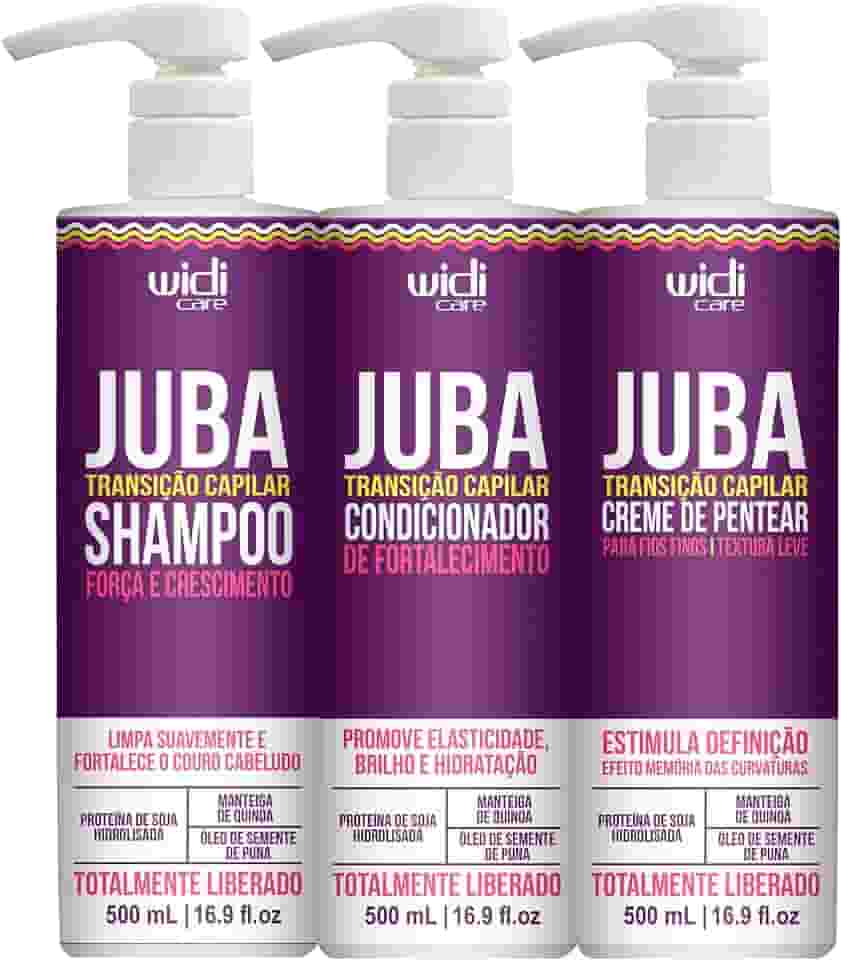 Kit Widi Juba Transição Capilar Shampoo, Condicionador e Creme Leve