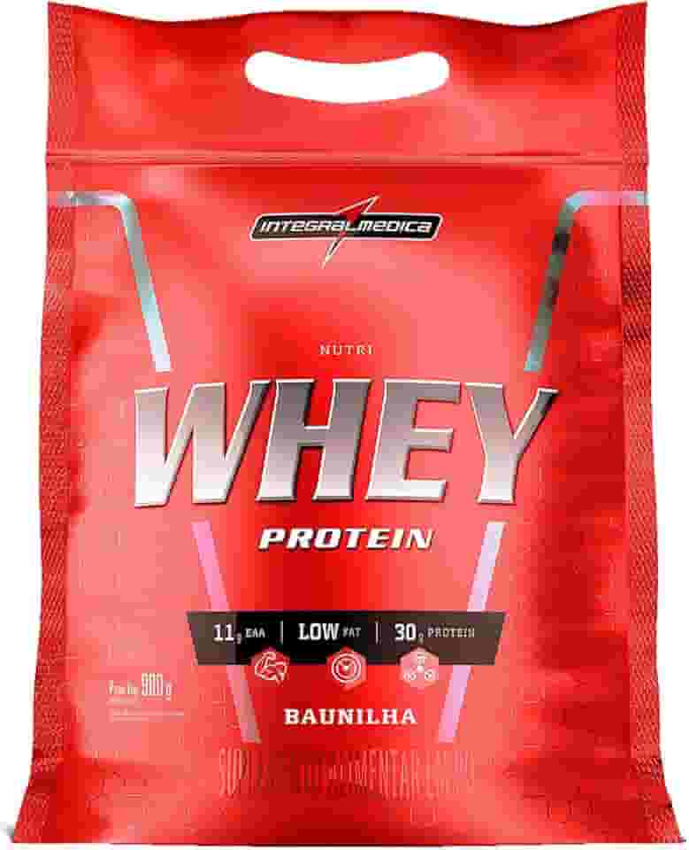Integralmedica - Hipercalórico - Nutri Whey Protein Baunilha - Pouch 900g - Fonte de Proteínas e Carboidratos - Suplemento Alimentar, Ganho Muscular e Recuperação Pós-Treino - Super Mass Gainer
