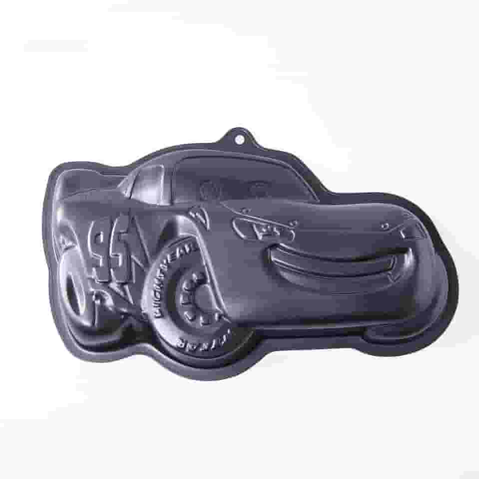 Forma de bolo de carro, molde de bolo de carro – Forma de cozimento de carro de corrida 3D de aço carbono resistente de 33,5 polegadas para festas temáticas de corrida e cozimento criativo