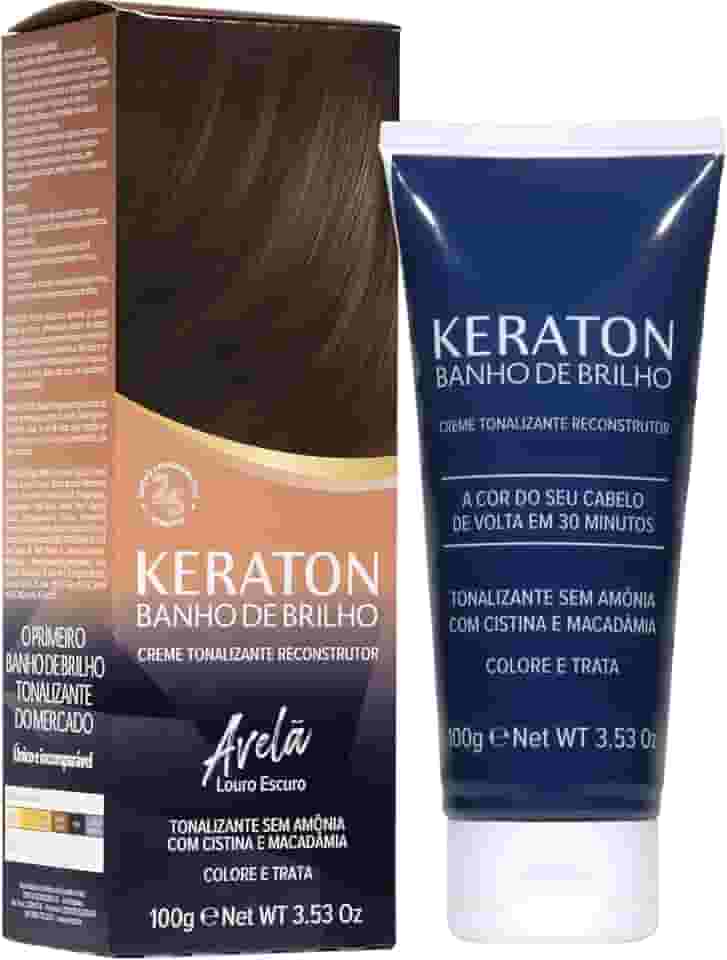 Keraton Tonalizante Banho de brilho 100g Avelã Louro escuro