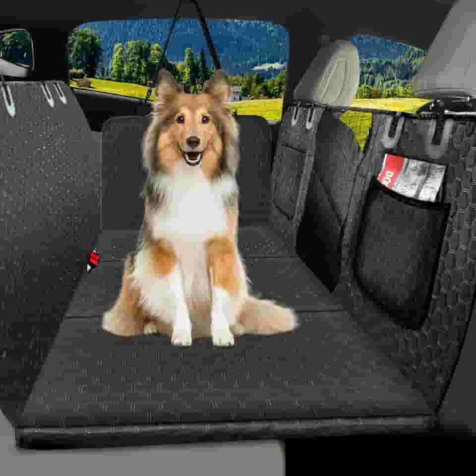 Capa Protetora Carro Pet Impermeável, 6 em 1 Capa Protetora Banco Traseiro Pet, Fundo Duro, Resistente Ao Desgaste, Antiderrapante, Tamanho Universal