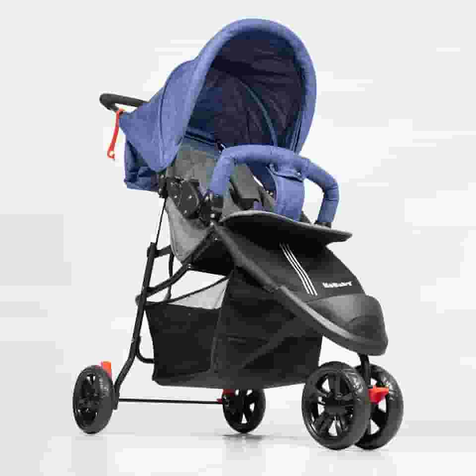Carrinho De Bebê EasyGo Com Cesto 3 Rodas Até 15kg KaBaby - Azul