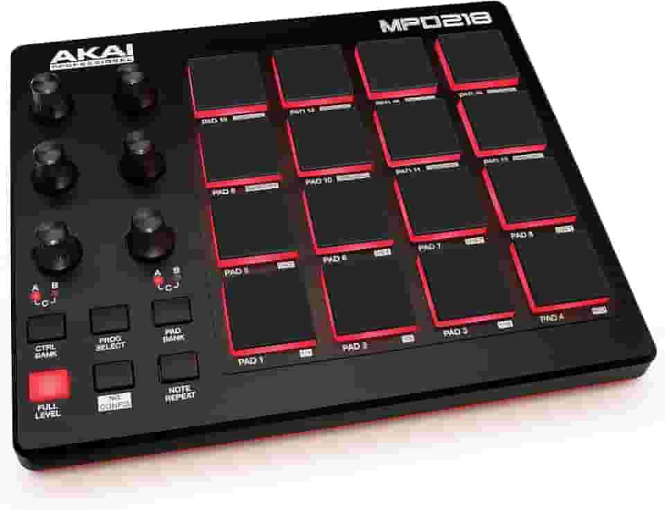 AKAI Professional MPD218 | Controlador USB/MIDI de 16 teclas com teclas MPC, 6 botões designáveis, Software de produção incluído