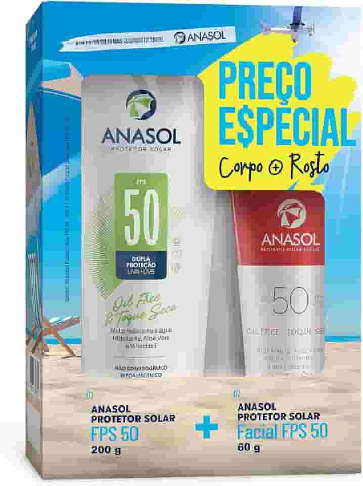 Anasol Conjunto Fps 50 Facial 60G + Fps 50 Corpo 200G