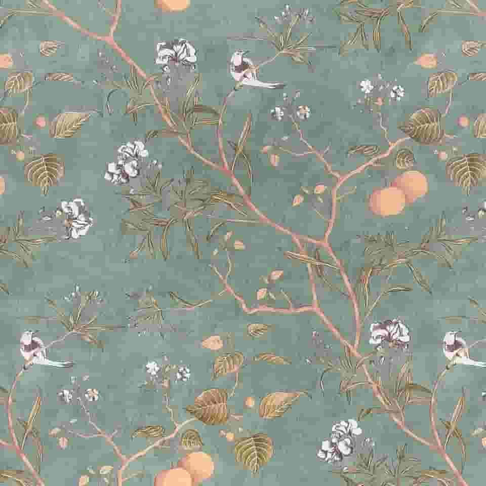 Inova Papel de Parede Adesivo Floral Lavável Flor Adesivo Rolo 5 Metros (Galhos)