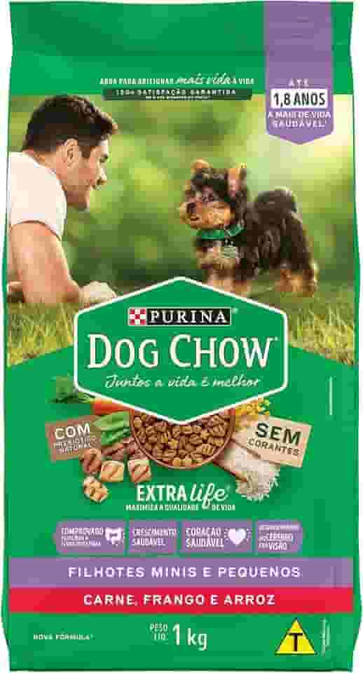 Ração Cães Filhotes Minis e Pequenos DOG CHOW Frango 1kg