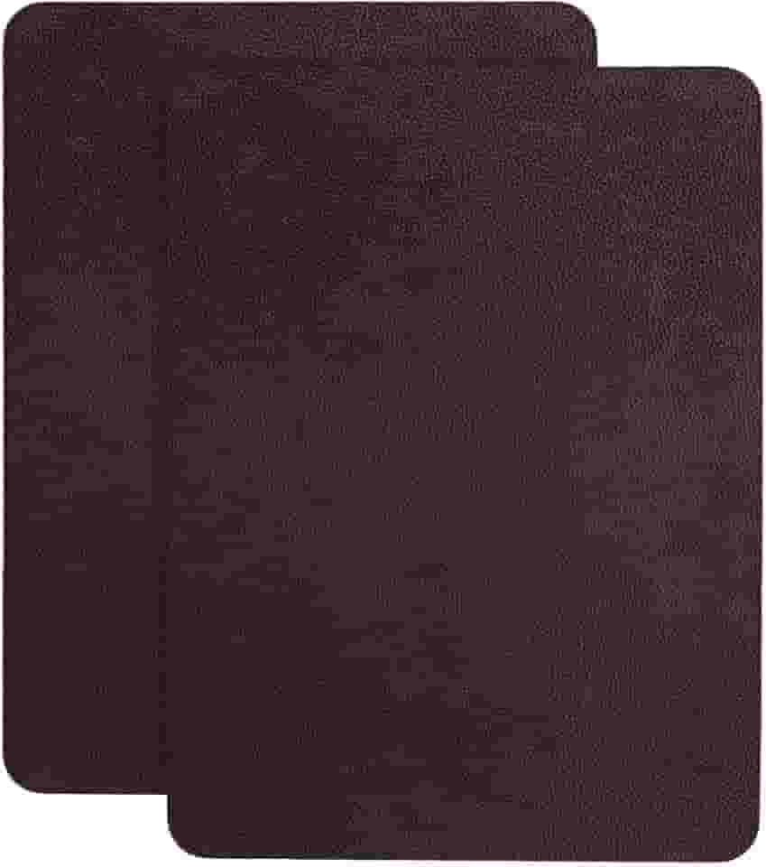 Fita adesiva para reparo de couro para sofá, 20 x 28 cm, 2 peças, assento de carro, cadeira de escritório, móveis de couro, kit de remendo de reparo de vinil para móveis (marrom acastanhado)