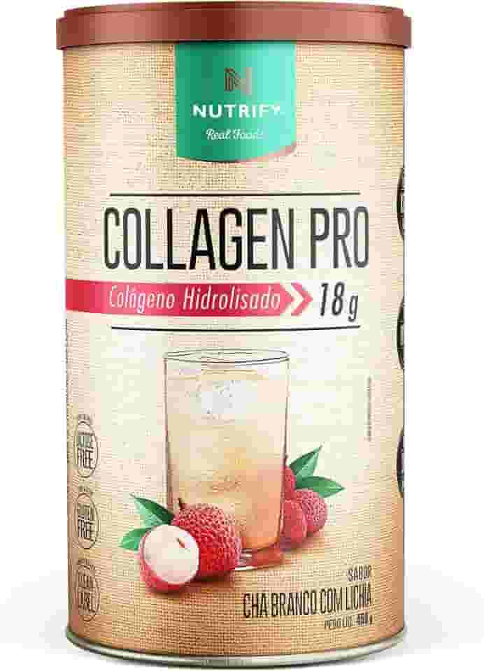Nutrify - Colágeno Collagen Pro - 450g - Chá Branco com Lichia