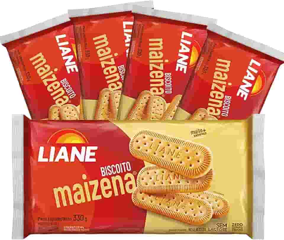 Biscoito Maizena Sem Lactose APLV 330g Liane - 5 unidades
