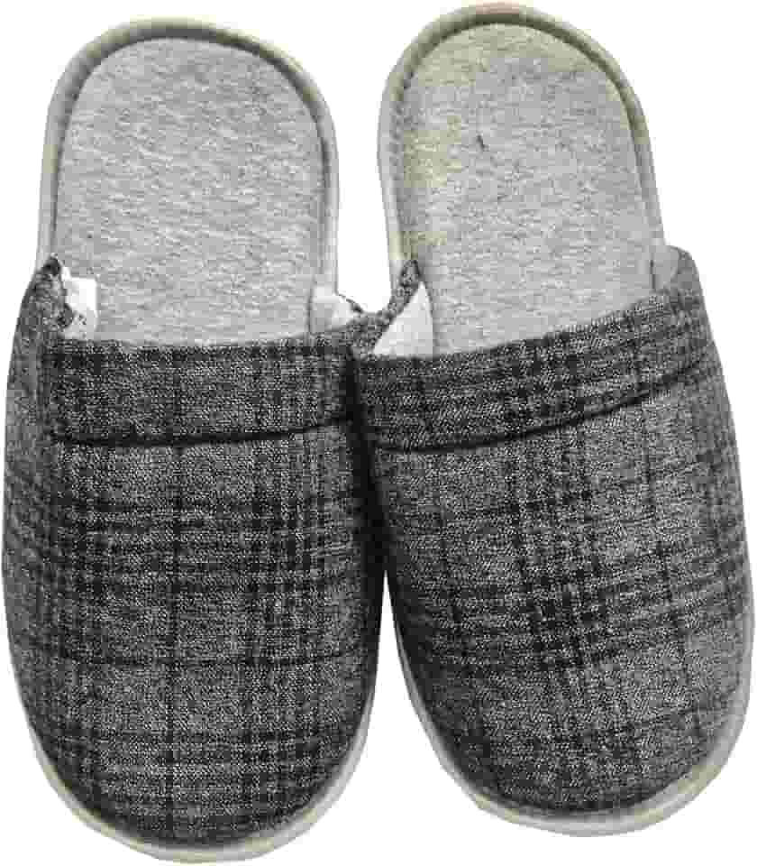 Pantufa chinelo masculino xadrez de algodão solado borracha 37 a 38 ref 19101