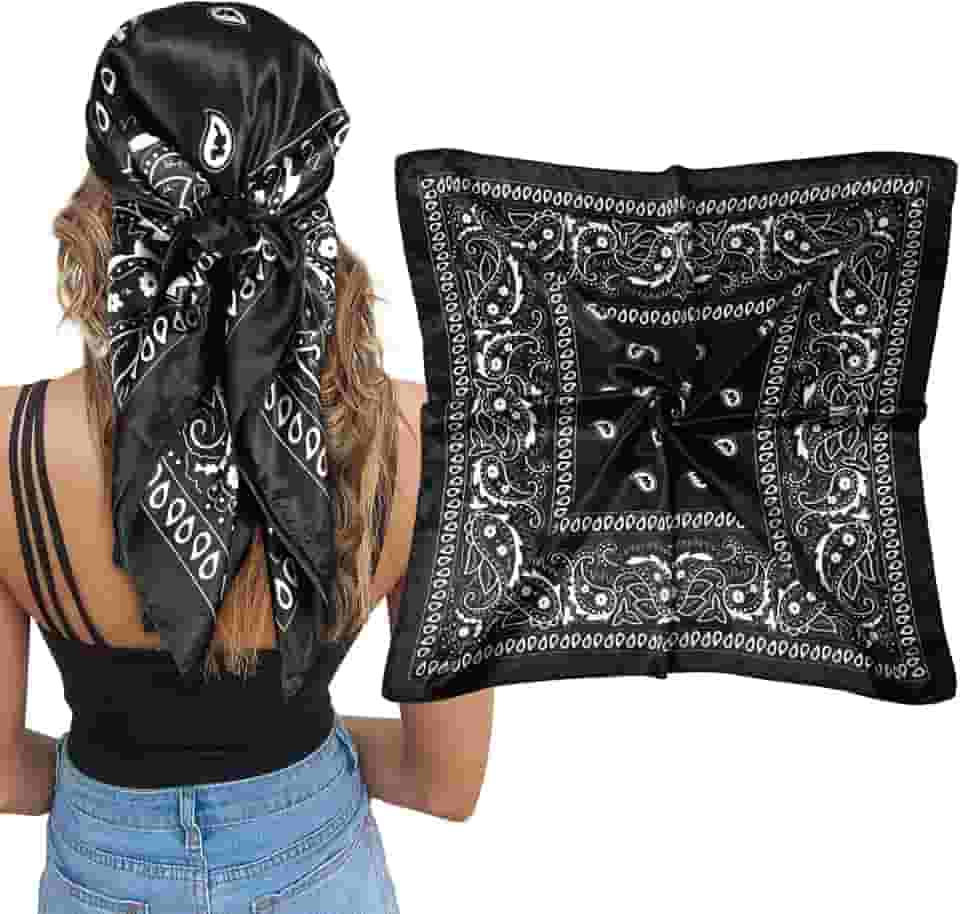 Lenço quadrado grande de cetim de 98 cm - Lenço quadrado feminino para férias na praia, acessório para cachecol, xale multiuso