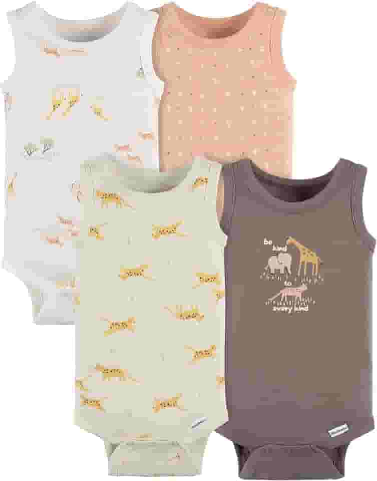Body sem mangas Multi-pack Sleeveless Onesies Bodysuit GerberMeninos