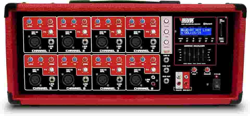 MESA DE SOM AMPLIFICADA 8 CANAIS NVK 8500 BT