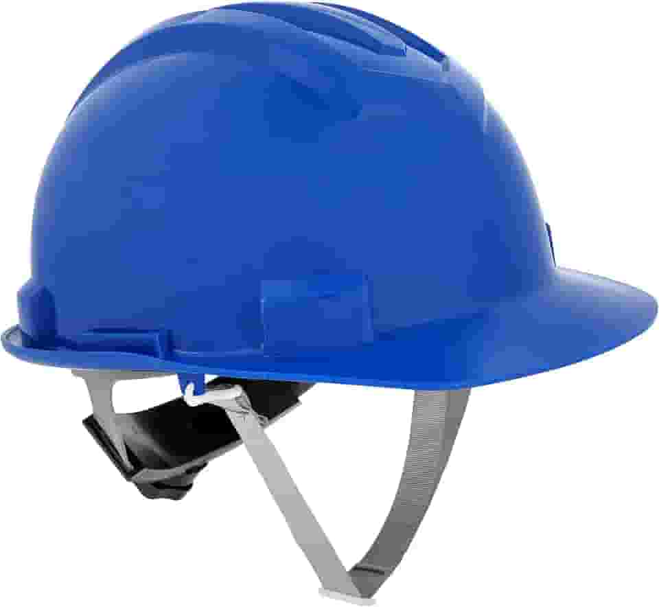 Capacete Aba Frontal, Azul Escuro, Com Jugular E Suspensão Com Catraca, Vonder Plus.