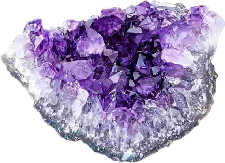 Aglomerado de cristal de ametista natural Jovivi não lapidada, drusa, espécime de geodo, escultura de pedras preciosas para bruxaria, cura, energia positiva, meditação, proteção, coleção e decoração