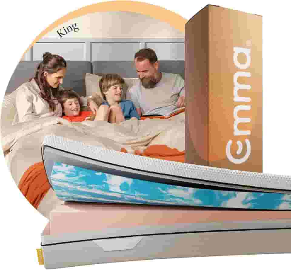Colchão King Emma Duo Comfort – 10 anos de garantia, conforto de dupla face e suporte ideal para o seu corpo – 193x203cm.