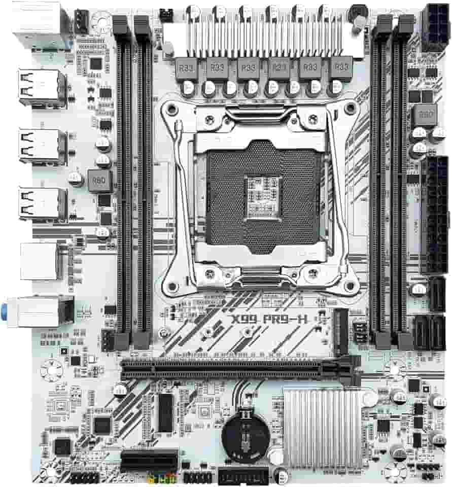QUASAR X99 PR9-H Placa-Mãe ATX, LGA 2011-3, DDR4, M.2 NVMe, SATA 3.0, USB 3.0, Branca