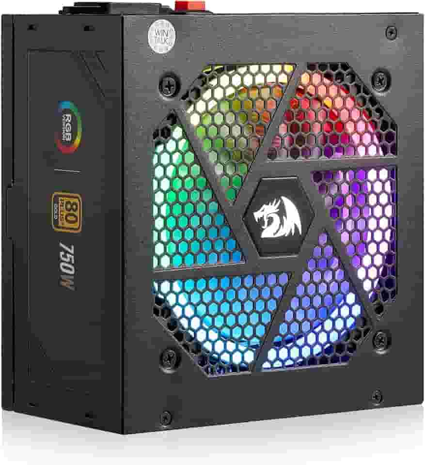 Fonte de Alimentação Redragon GC-PS006-1 - 750W, 80 Plus, Gold, PFC Ativo, Full Modular, RGB, S/Cabo