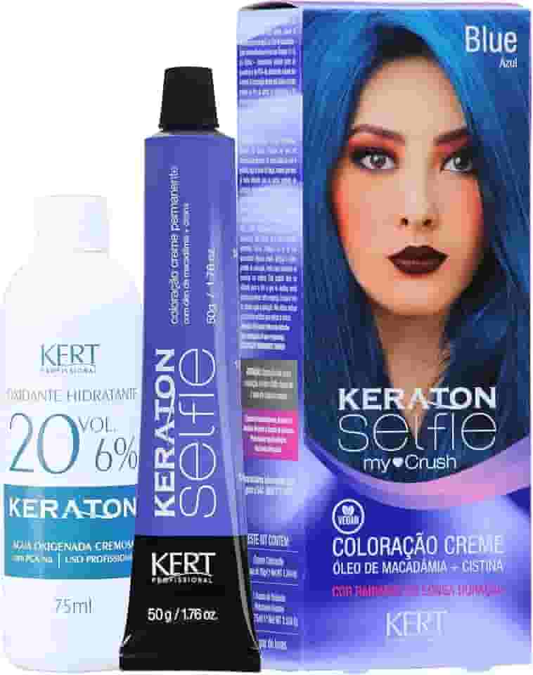 Keraton Coloração Selfie My Crush 50G E 75Ml Blue/Azul