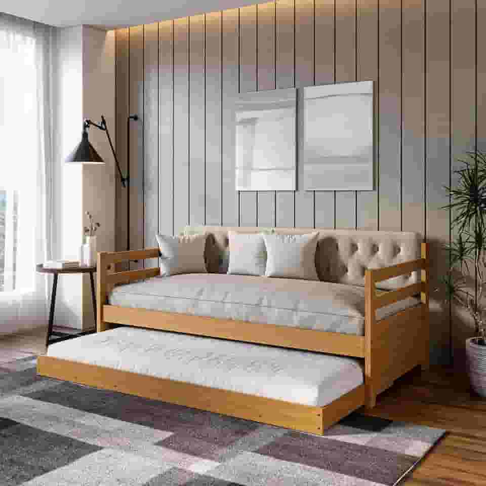 Sofá Cama Bicama Solteiro Lux Imbuia
