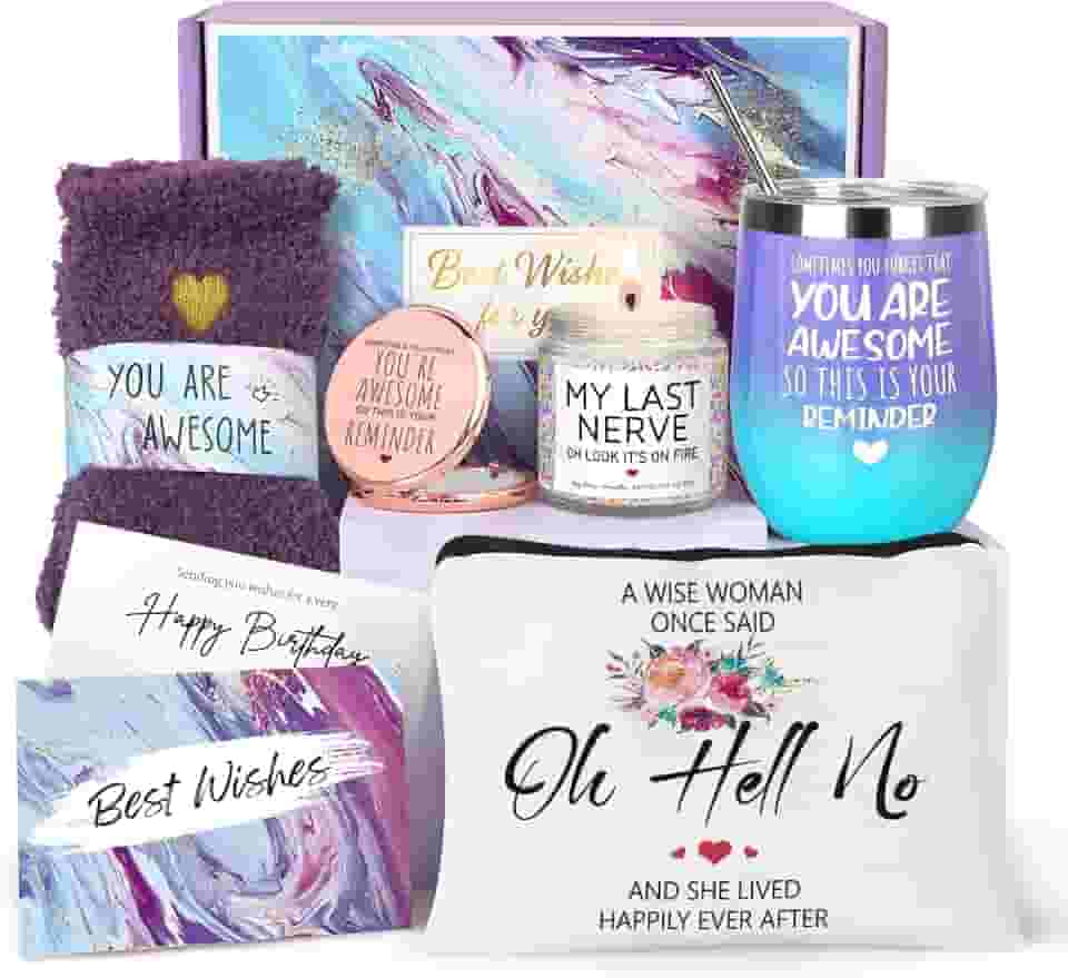 para mulheres, presentes para mulheres, para melhor amiga, cesta de presentes de feliz aniversário para mulheres, presentes de amizade para mulheres amigas, presentes para amigas colegas de trabalho irmã mãe esposa dela