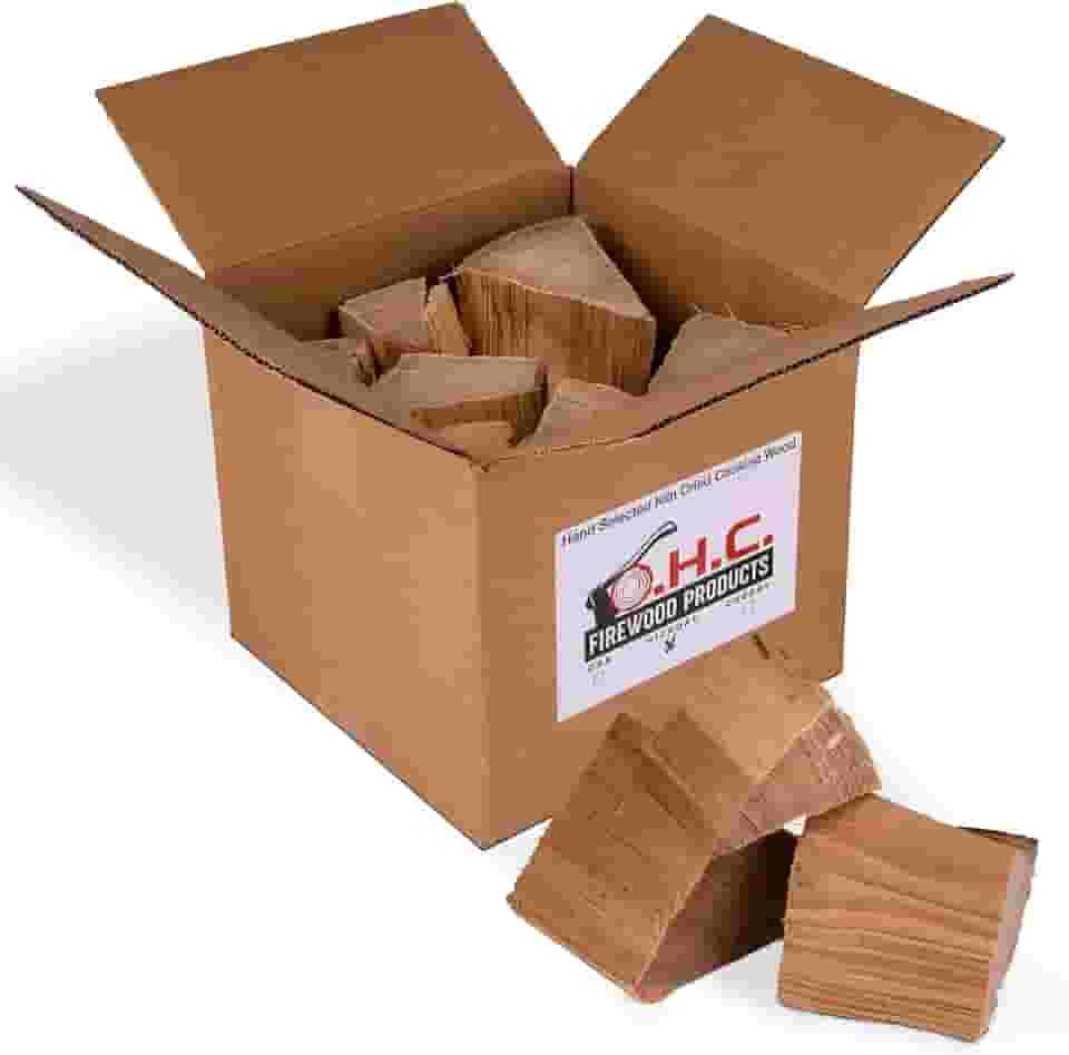 Lenha Seca Em Estufa, Lenha de Carvalho, Lenha Segura E Consistente para Cozinhar, Pedaços de Madeira Selecionados À Mão para Defumar Até 12 Refeições (Hickory)