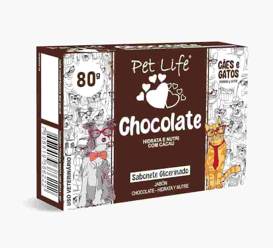 Sabonete Chocolate Pet Life Cães e Gatos 80 g