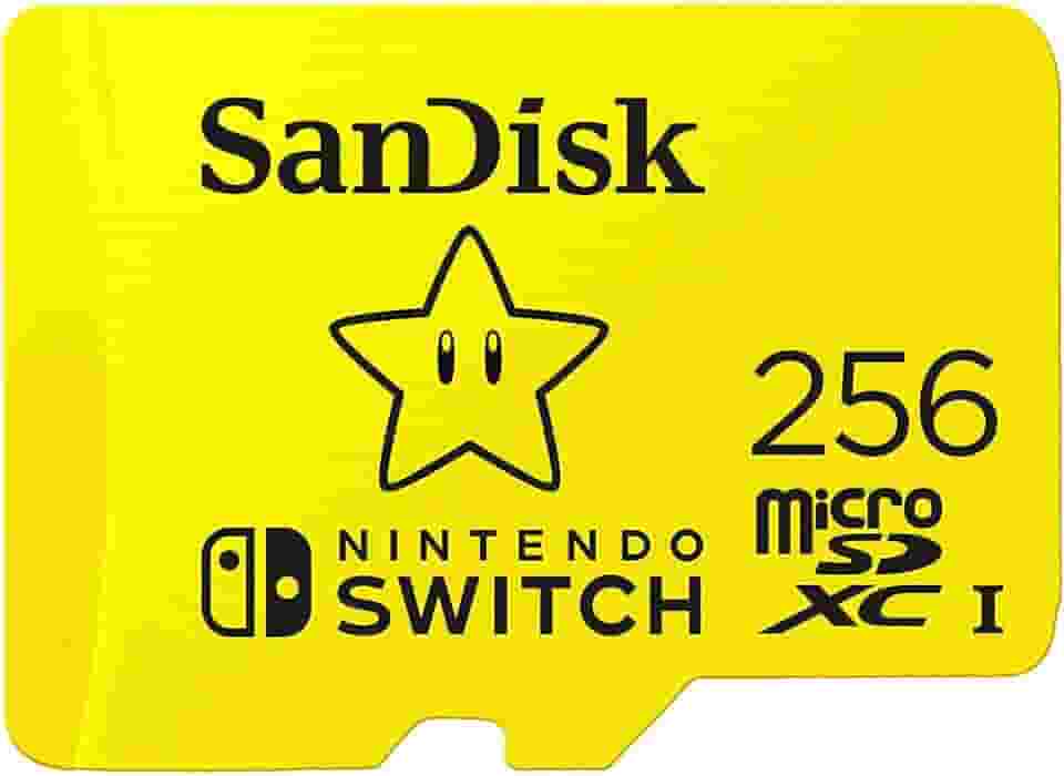 SanDisk Cartão de memória MicroSD Nintendo Switch Micro SDXC de 256 GB para Switch & Switch Lite SDSQXAO-256G Super Mario Star Design Bundle com (1) leitor de cartão GoRAM (256 GB, 1 unidade)