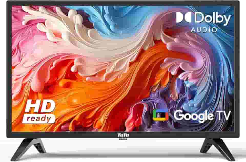 Smart TV HD 720P de 61 cm com Google TV, Smart TV LED Full HD Slim Design ou Monitor com HDMI, Dolby Audio, Controle Remoto por Voz, Stream Live (Modelo 2024)