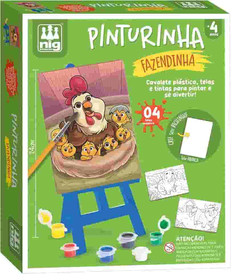 Nig Brinquedos Kit de Pintura Infantil Pinturinha Fazendinha