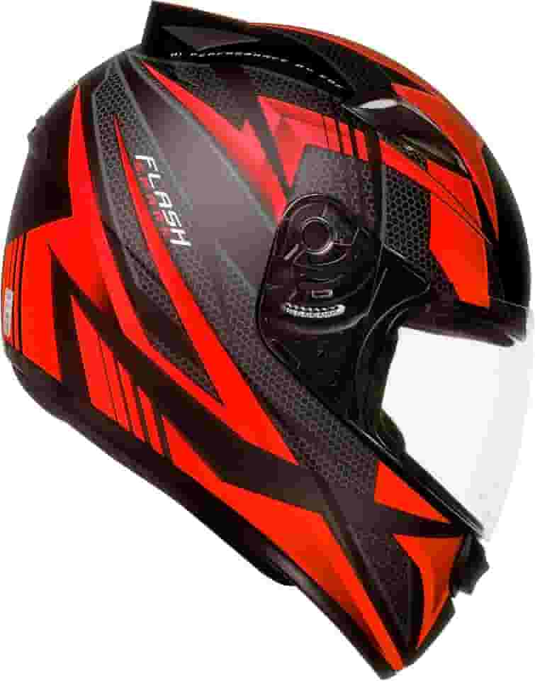 Capacete EBF Capacetes New Spark Flash 56/Preto Fosco/Vermelho