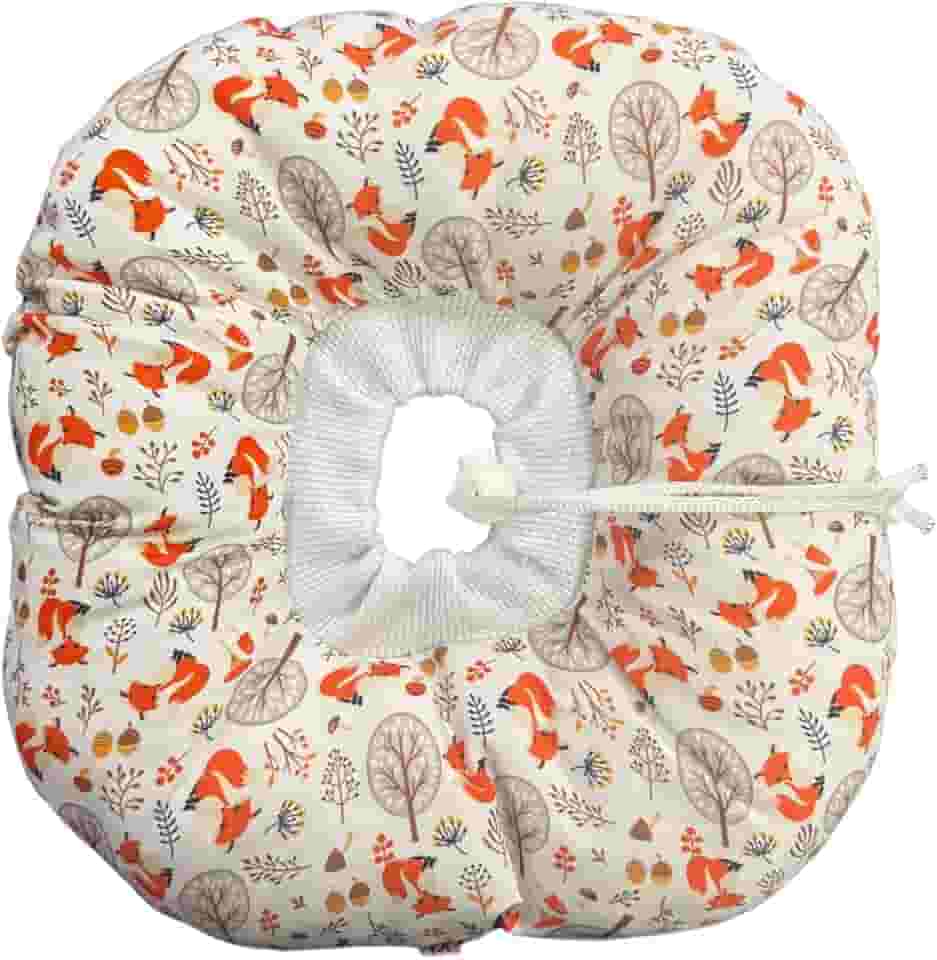 Colar Elizabetano Cães e Gatos PETYC Ajustável Confortável Pós-Cirúrgico Proteção Essencial (Branco - Raposa, M)