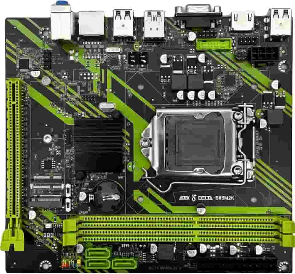 Placa Mãe Intel B85 Micro-ATX LGA 1150 DIMM 16GB RAM DDR3 4 Portas SATA III USB 3.0