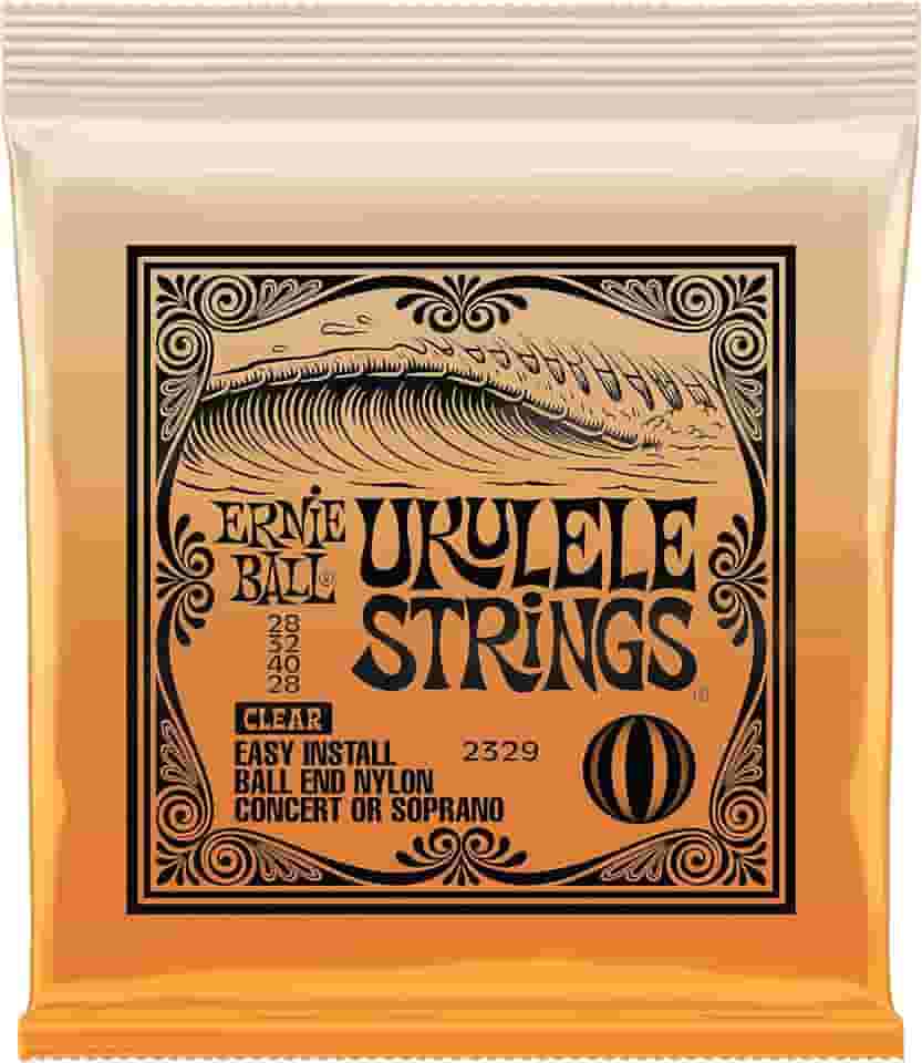 Ernie Ball Ukulele Ball End Nylon Strings, Clear (P02329)